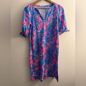 Lilly Pulitzer Easley short sleeve cumulus blue orchid oasis Dress XS nwt